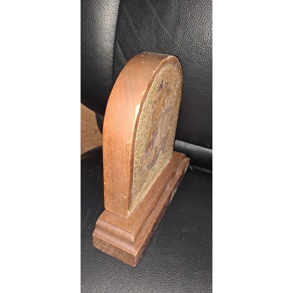 Hand Carved Wooden Bookends Pirate Ship May 1949 - Picture 2 of 8